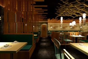 餐飲店裝修案例圖片,火鍋店空間設(shè)計(jì)效果圖