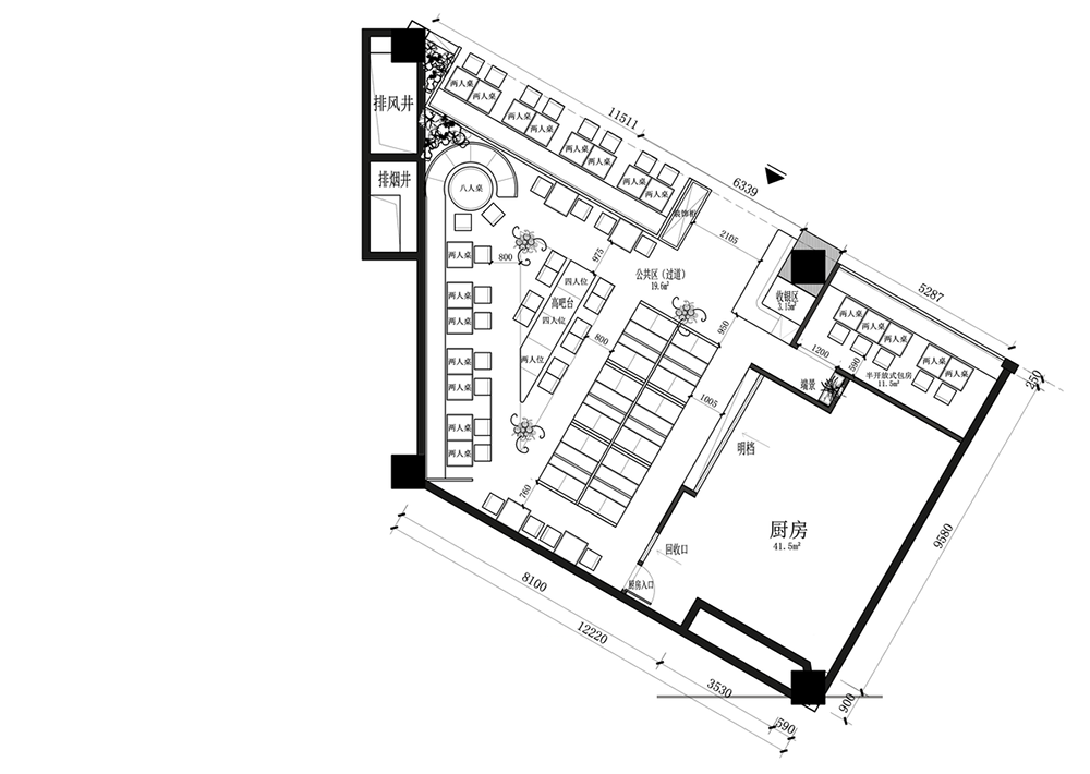 茶餐廳裝修設(shè)計(jì)平面圖,茶餐廳設(shè)計(jì)平面圖