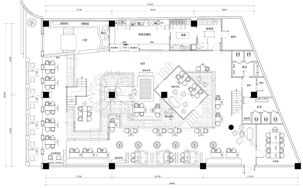 茶餐廳空間設(shè)計布局圖,茶餐廳空間設(shè)計布局