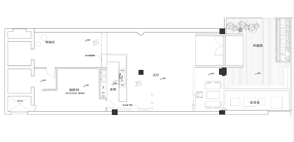 茶餐廳空間設(shè)計(jì)平面圖,茶餐廳裝飾平面圖
