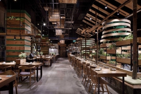 快餐店空間設(shè)計效果圖,快餐店裝飾圖片