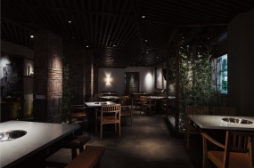 火鍋店裝飾實景圖,火鍋店裝飾案例圖