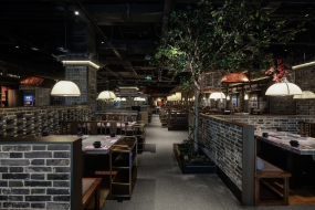 火鍋店裝修設計案例圖,火鍋店裝修設計布局圖
