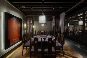 火鍋店設(shè)計(jì)布局圖,火鍋店裝飾效果圖