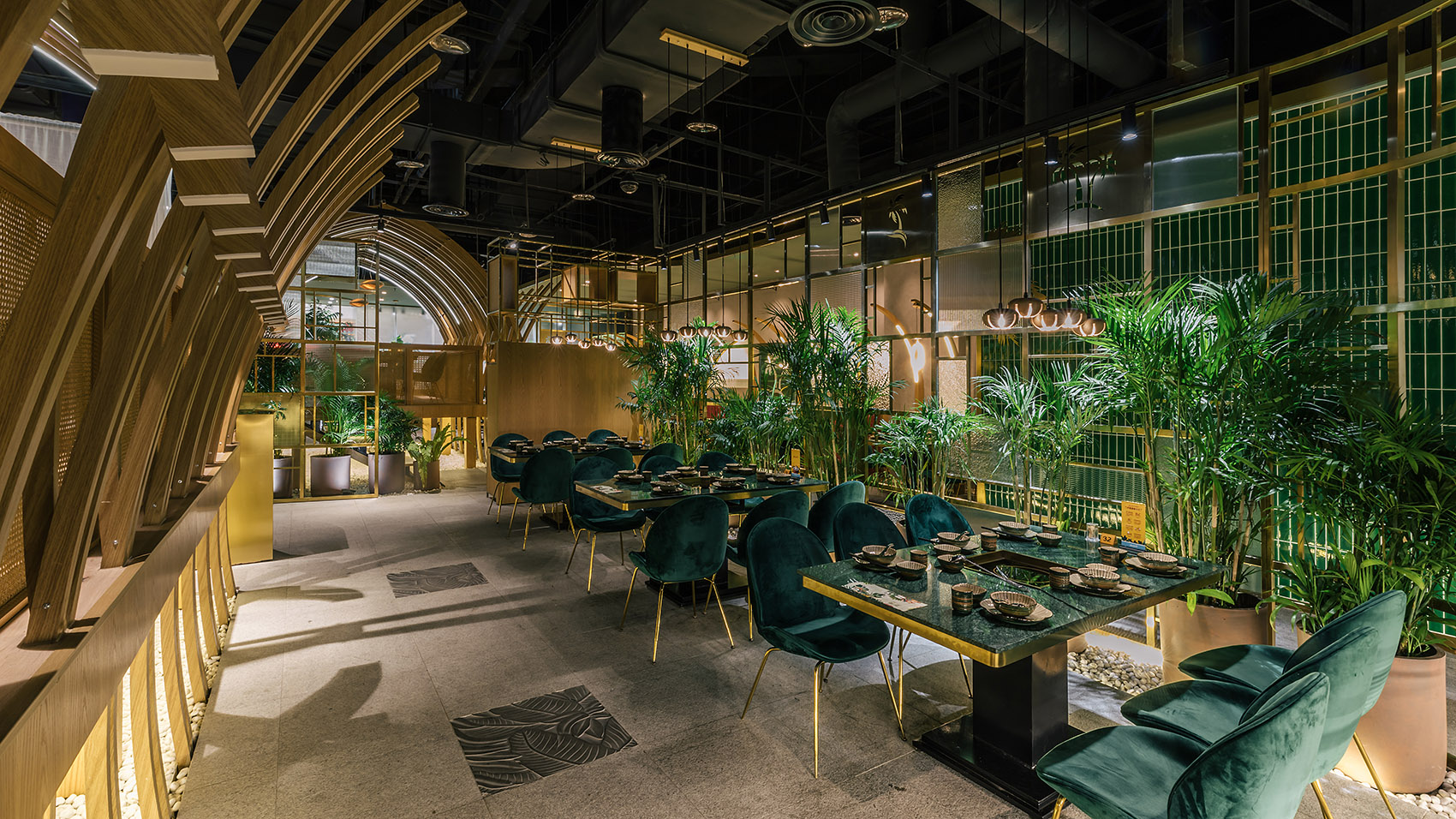 火鍋店空間設計效果圖,火鍋店空間設計圖片