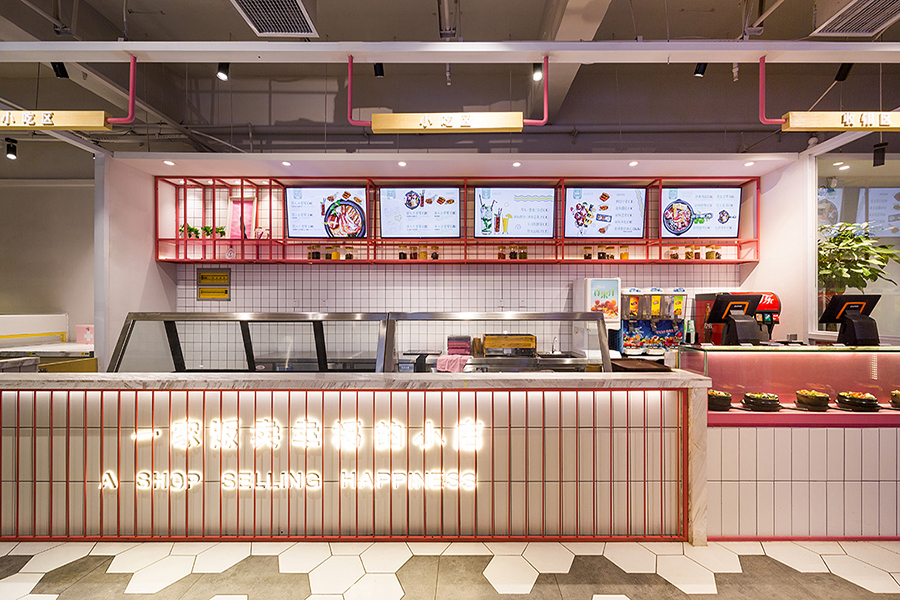 土豆粉店設計布局圖,土豆粉店裝飾效果圖