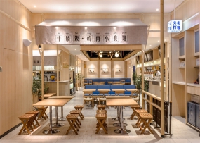 快餐店裝飾布局圖, 快餐店空間設(shè)計效果圖