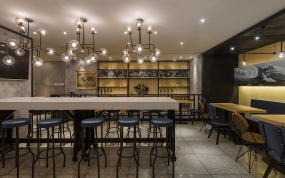 快餐店設(shè)計案例圖,快餐店裝飾效果圖