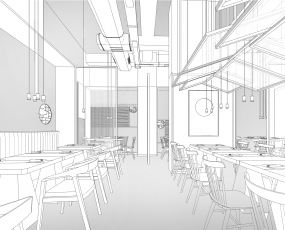 快餐店設(shè)計(jì)平面圖