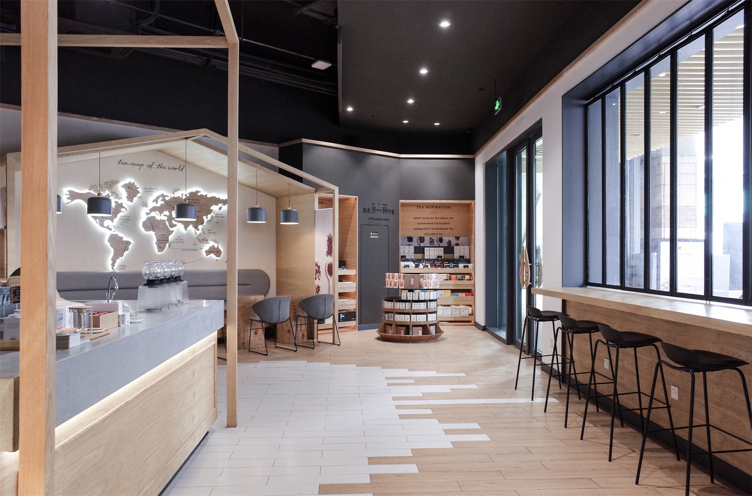 奶茶店裝修設(shè)計(jì)案例圖,奶茶店裝修設(shè)計(jì)布局圖