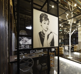 火鍋店店面裝修設計布局圖,火鍋店店面設計效果圖