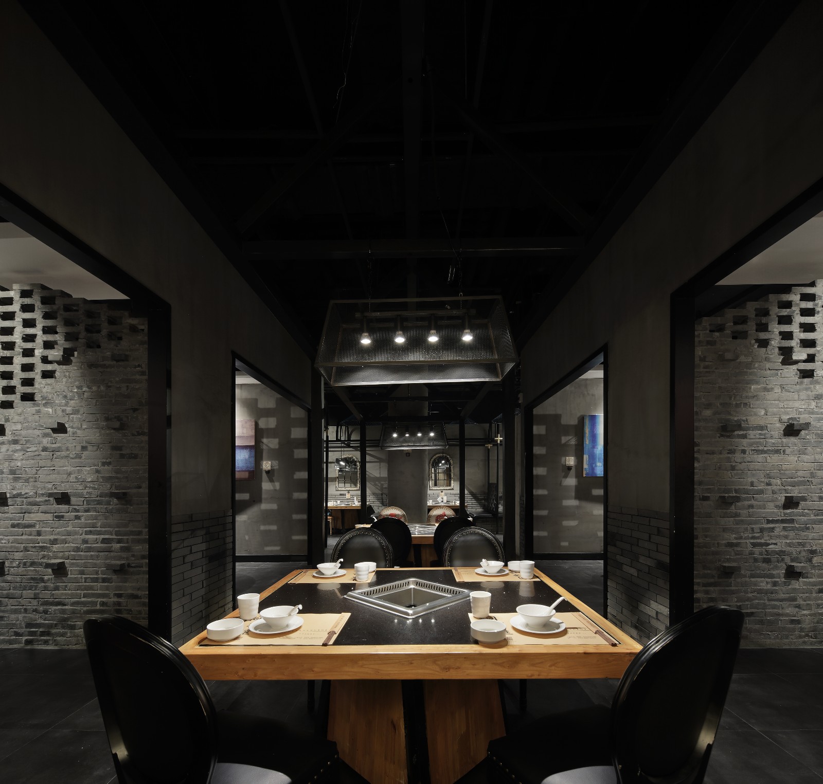 火鍋店裝修設(shè)計布局圖,火鍋店設(shè)計效果圖