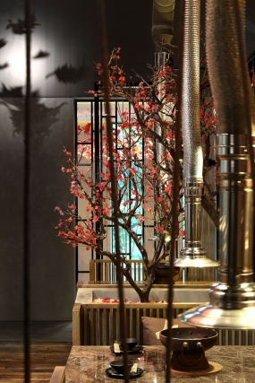 火鍋店店面裝飾設(shè)計(jì)圖,快餐店空間設(shè)計(jì)效果圖