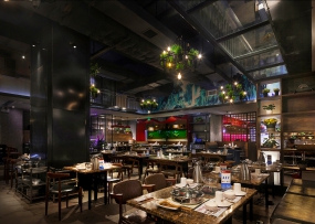 火鍋店空間設(shè)計效果圖, 火鍋店空間設(shè)計布局圖