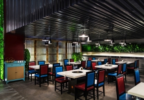  火鍋店店面裝飾圖片,火鍋店店面空間設(shè)計效果圖