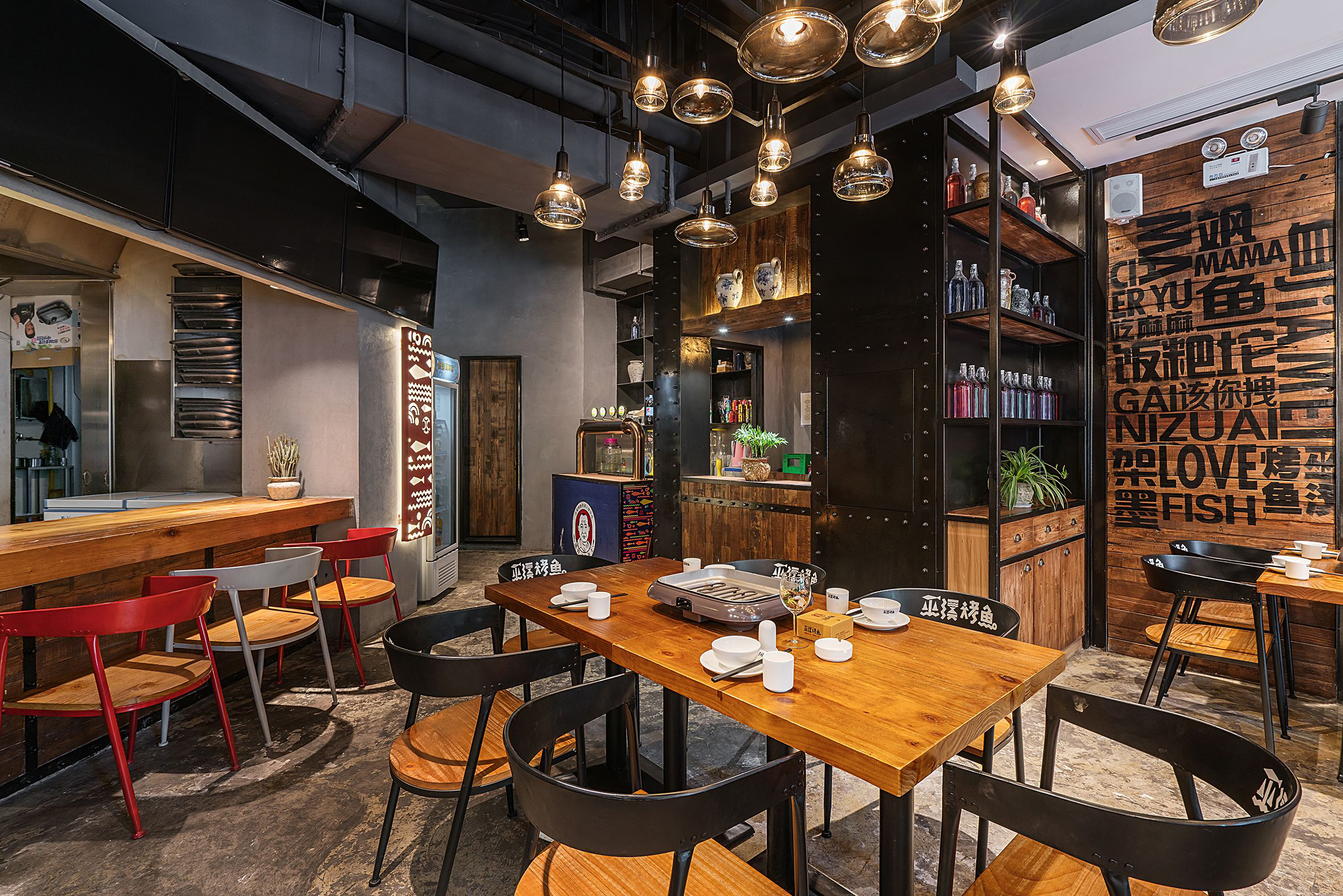 燒烤店裝修設(shè)計(jì)效果圖,燒烤店裝修設(shè)計(jì)布局圖
