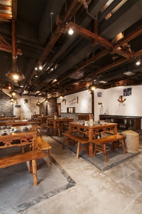 火鍋店店面裝飾設(shè)計效果圖