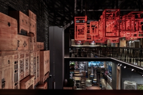 重慶小面面館裝修設(shè)計(jì)布局圖,重慶小面面館空間設(shè)計(jì)效果圖