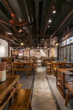 火鍋店店面裝飾效果圖,火鍋店店面裝飾布局圖
