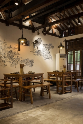 火鍋店設計圖片,火鍋店裝修設計效果圖