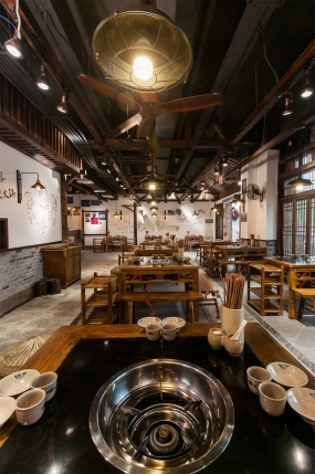 火鍋店店面裝修設(shè)計圖片,火鍋店店面裝飾效果圖