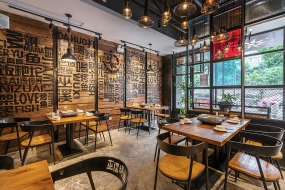 燒烤店裝修設計圖片,燒烤店裝飾效果圖