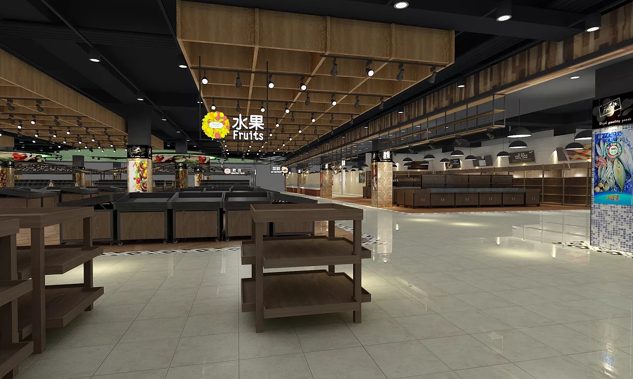 大型購(gòu)物超市裝修設(shè)計(jì)案例圖,超市裝修設(shè)計(jì)圖