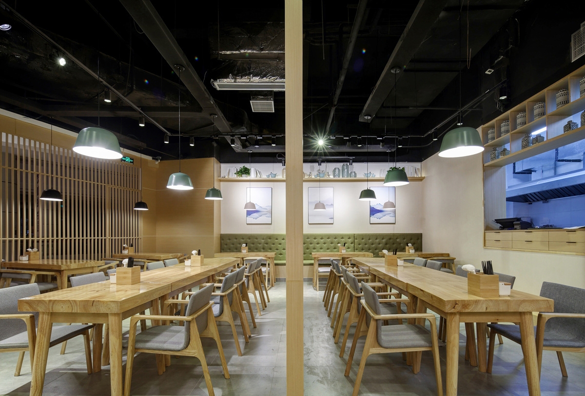 日式快餐店裝飾效果圖,日式快餐店裝飾案例