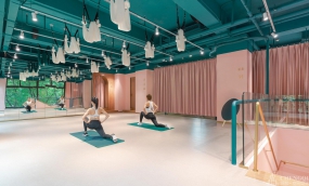 瑜伽館裝飾布局圖,瑜伽館空間設計圖片
