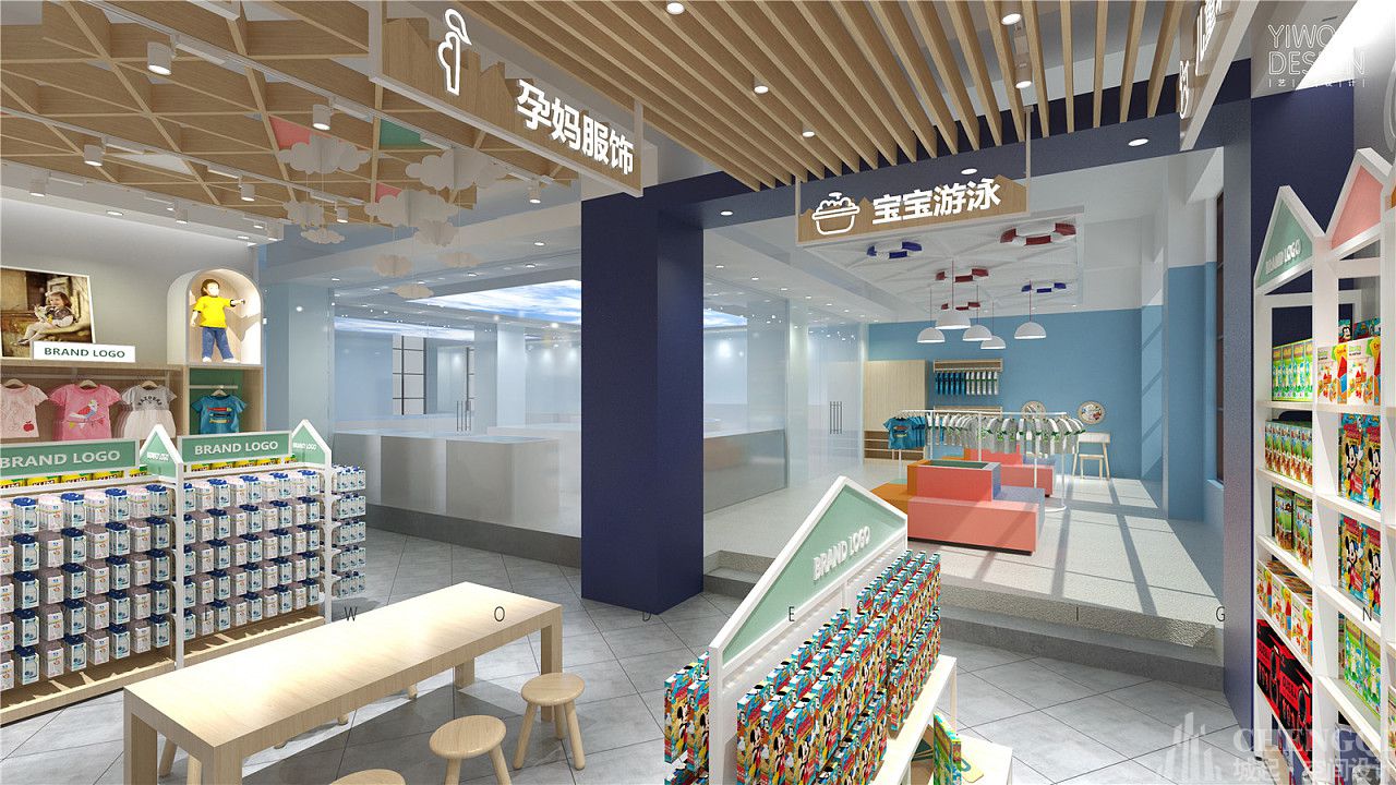 孕嬰店空間設計布局圖,孕嬰店空間設計效果圖