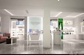 護膚品店空間設計布局圖,護膚品店空間設計效果圖
