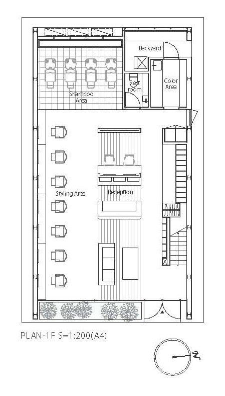 理發(fā)店裝飾平面圖,理發(fā)店裝修設(shè)計(jì)平面圖