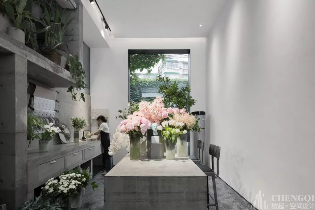花店空間裝飾效果圖,花店空間設計實景圖