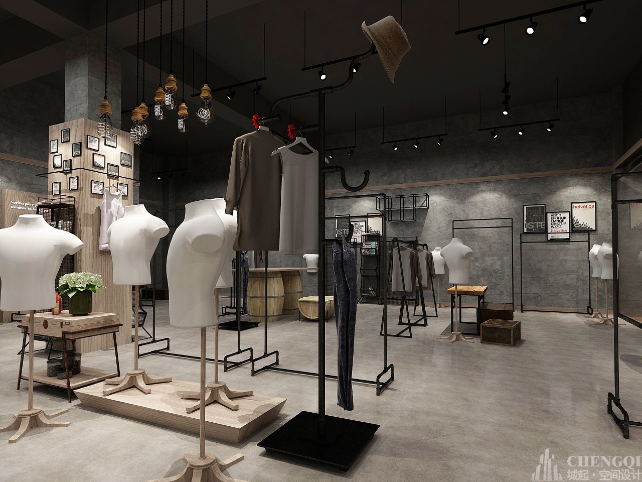 服裝專賣店空間裝飾實(shí)景圖,服裝專賣店空間裝飾圖片