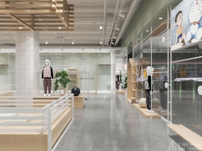 寶寶衣服店裝修設計效果圖,兒童生活用品空間裝飾實景圖