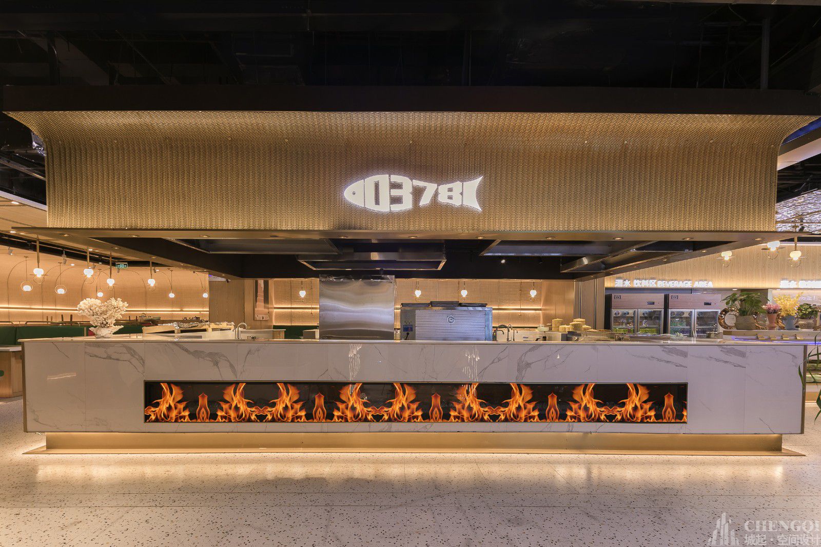 自助餐廳空間設計圖片,自助餐廳空間設計實景圖
