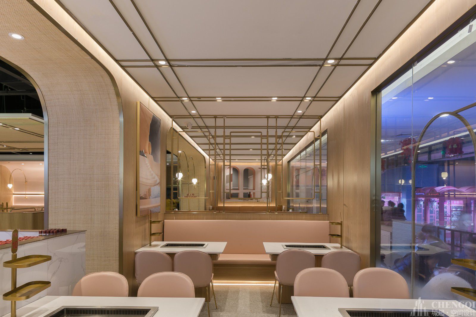 自助餐廳空間設計案例圖,自助餐廳空間設計效果圖