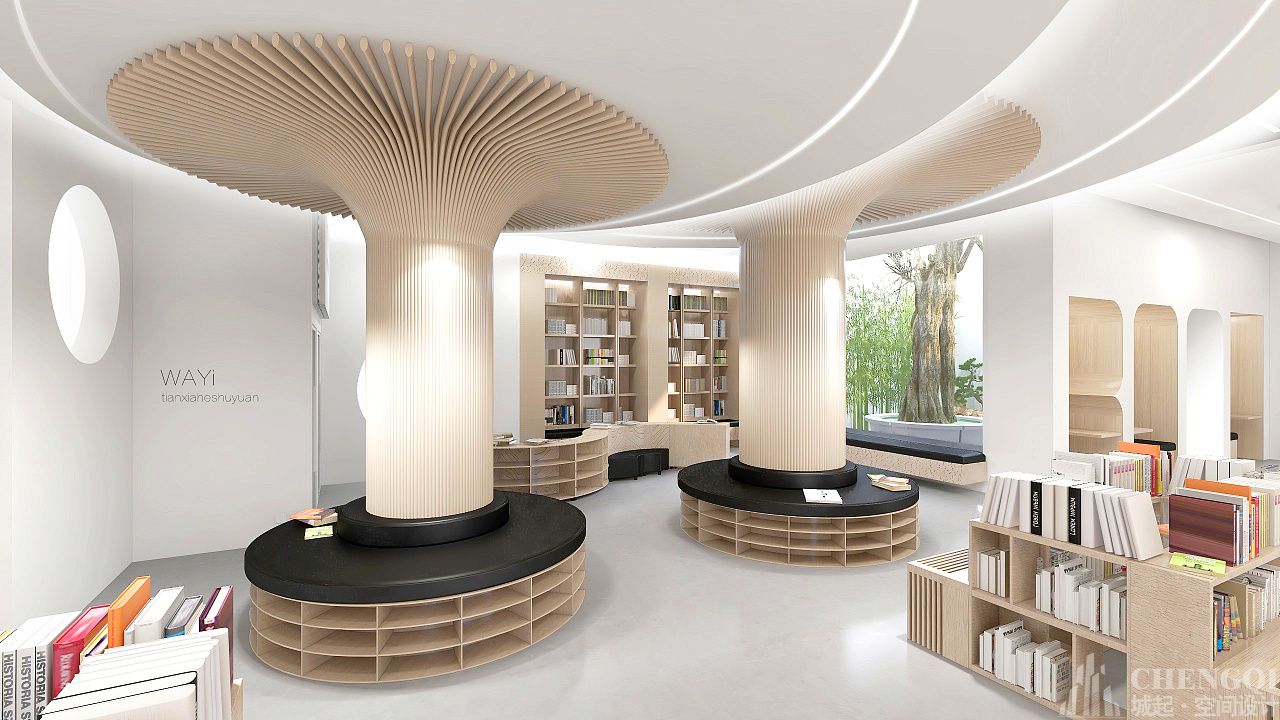 圖書館裝飾實景圖,圖書館裝飾效果圖
