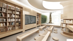 圖書館空間設(shè)計圖片,圖書館空間設(shè)計實景圖