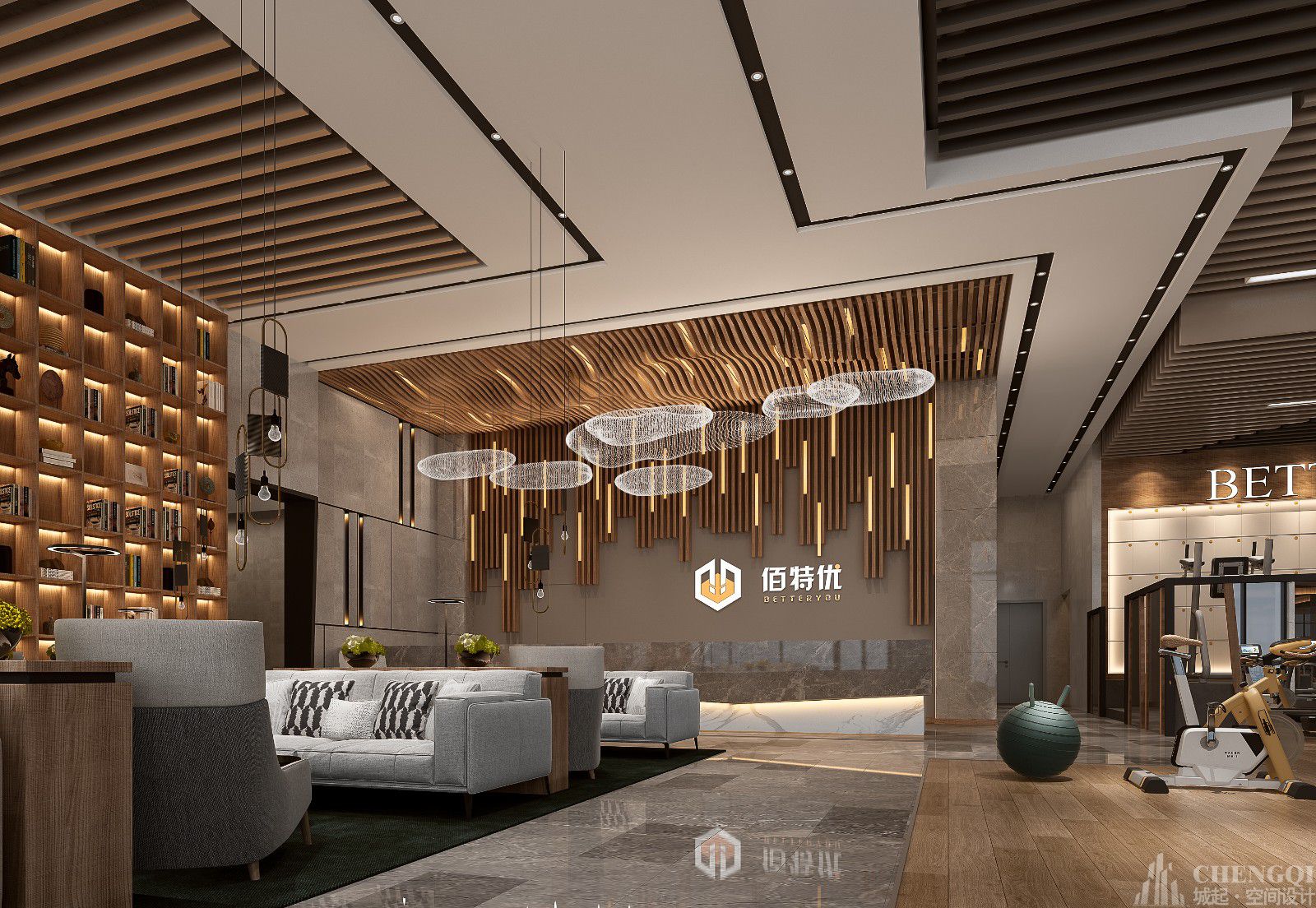 健身房裝修設(shè)計案例圖,健身房裝修設(shè)計效果圖