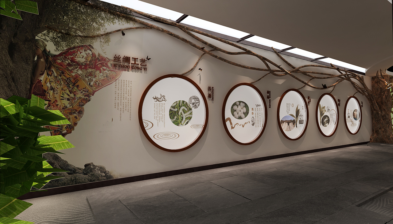  絲綢文化展示館裝飾案例圖, 絲綢文化展示館案例圖