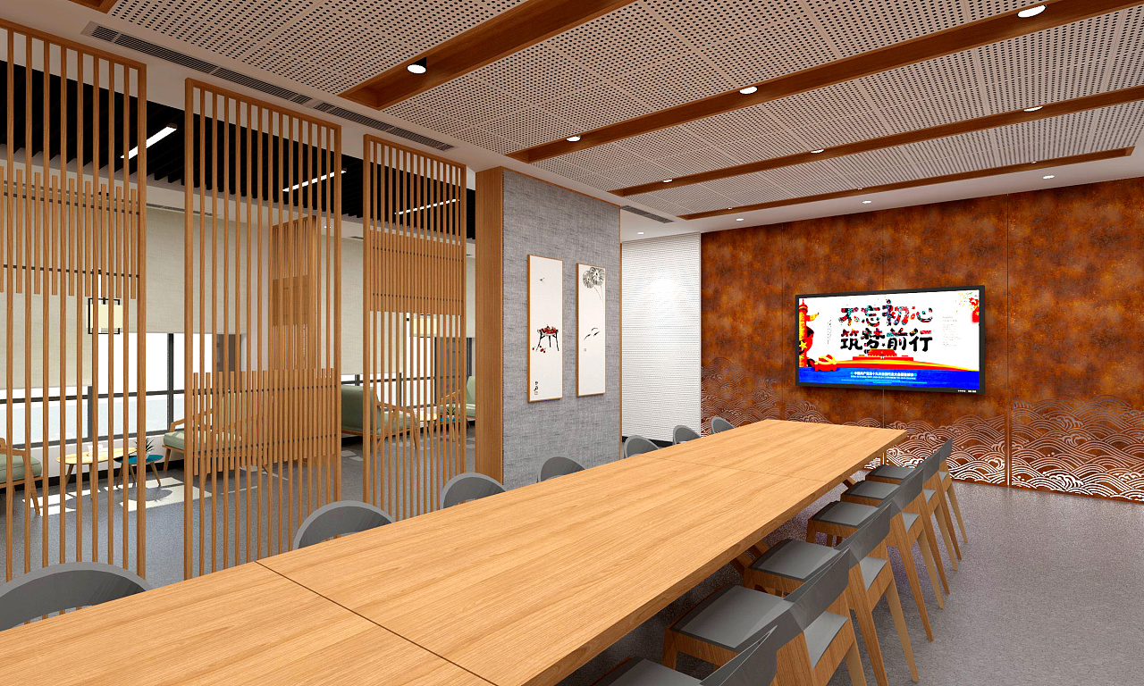 展廳設計效果圖,紅色展廳設計效果圖