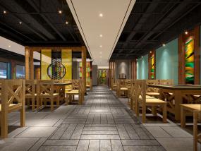 東南亞風格火鍋店裝修效果圖片