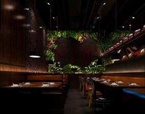 湘菜飯店過道設計裝修效果圖片