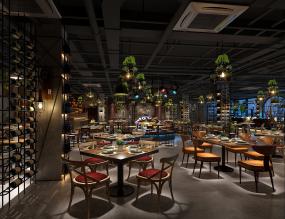 烤肉主題餐廳效果圖
