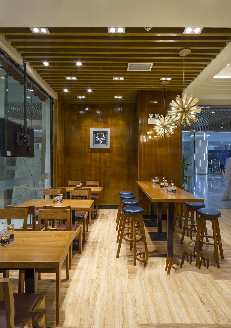 大氣時尚快餐店門頭裝修效果圖