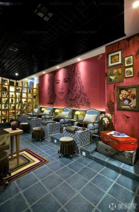 現(xiàn)代小型美甲店室內(nèi)吊頂設(shè)計裝修效果圖