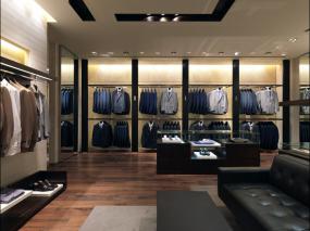 服裝店裝修風格現(xiàn)代簡約吊頂效果圖