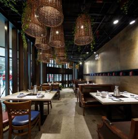 中式風格茶餐廳門頭裝修效果圖