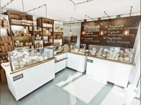 蛋糕店室內(nèi)展示柜裝修效果圖片